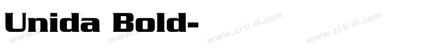 Unida Bold字体转换